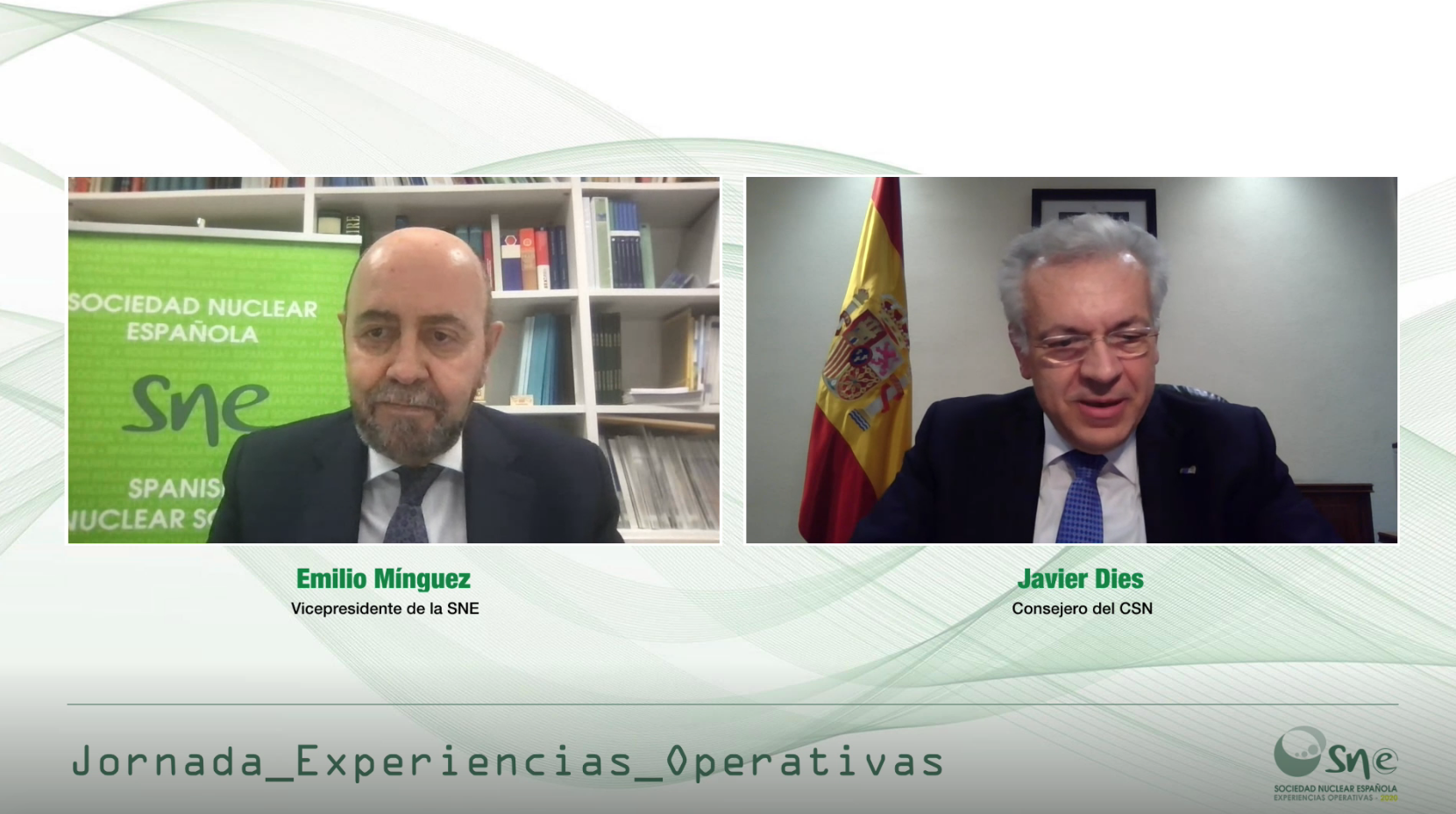 imagen del consejero durante su ponencia junto al vicepresidente de la SNE