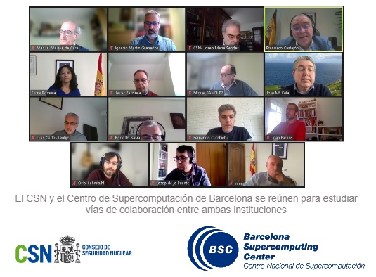 participantes en la reunion entre el csn y el centro de supercomputacion de barcelona