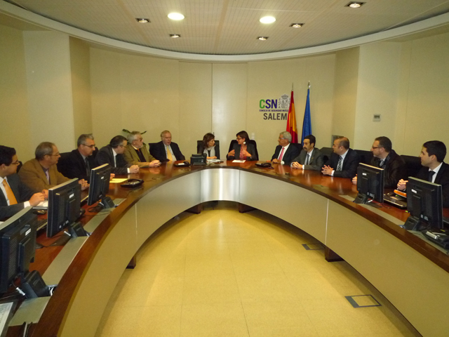 Un momento de la visita en la Sala de Emergencias del CSN