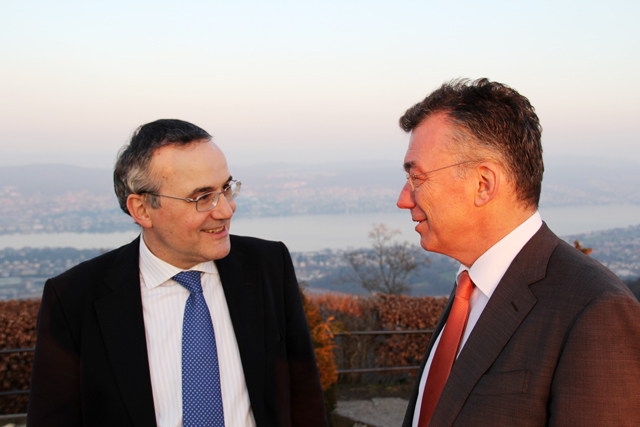El consejero A. Gurguí con el presidente de WENRA, Hans Wanner